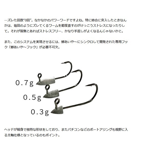 鯵あいやーコンプリートパック　０．７ｇ